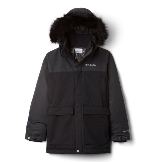 Kids' Columbia Boundary Bay Down Jackets Black | CA-T8AC3