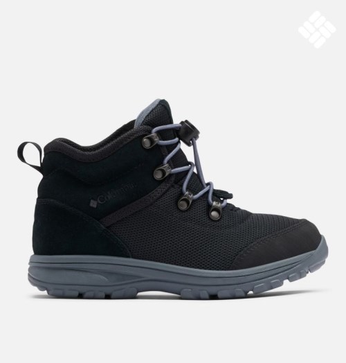 Kids' Columbia Fairbanks Mid Boots Black | CA-LC603