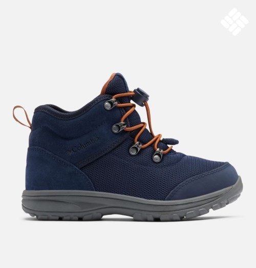 Kids' Columbia Fairbanks Mid Boots Navy | CA-VL341