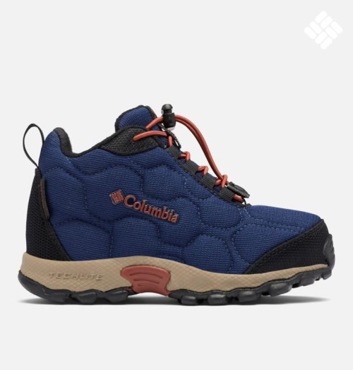 Kids' Columbia Firecamp Mid Waterproof Sneakers Navy | CA-A1035