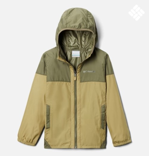 Kids' Columbia Flash Challenger Windbreaker Jackets Olive | CA-A3L08