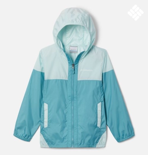 Kids' Columbia Flash Challenger Windbreaker Jackets Turquoise | CA-SC435