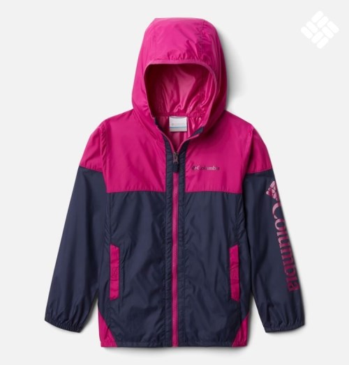 Kids' Columbia Flash Challenger Windbreaker Jackets Fuchsia / Navy | CA-U0638