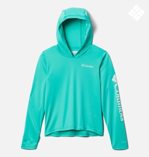 Kids' Columbia Fork Stream Hoodie Turquoise | CA-R4L5C