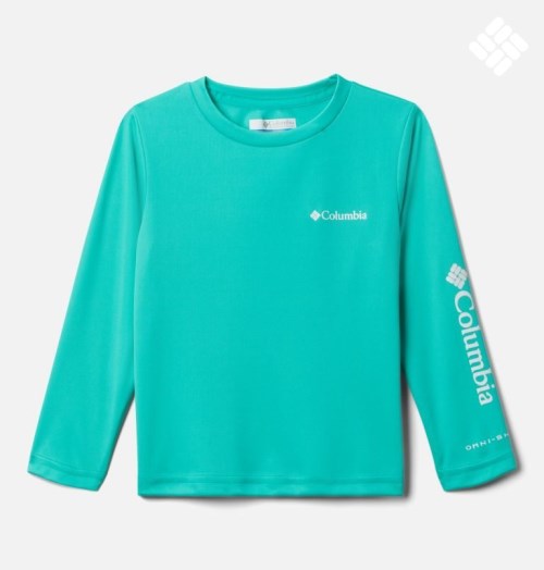 Kids' Columbia Fork Stream Long Sleeve Sweatshirts Turquoise | CA-Q0564