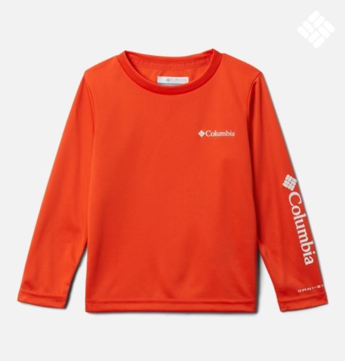 Kids' Columbia Fork Stream Long Sleeve Sweatshirts Orange | CA-Z0CAL