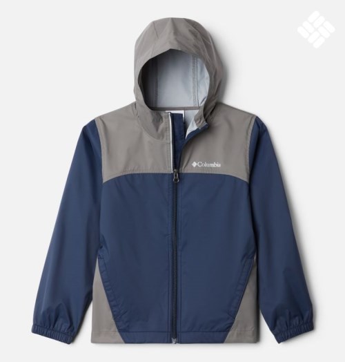 Kids' Columbia Glennaker Rain Jackets Grey / Navy | CA-F5460