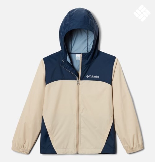 Kids' Columbia Glennaker Rain Jackets Navy / Khaki | CA-VLA54