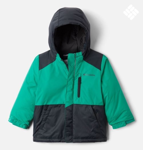 Kids' Columbia Lightning Lift Jackets Green / Black | CA-HC6L4