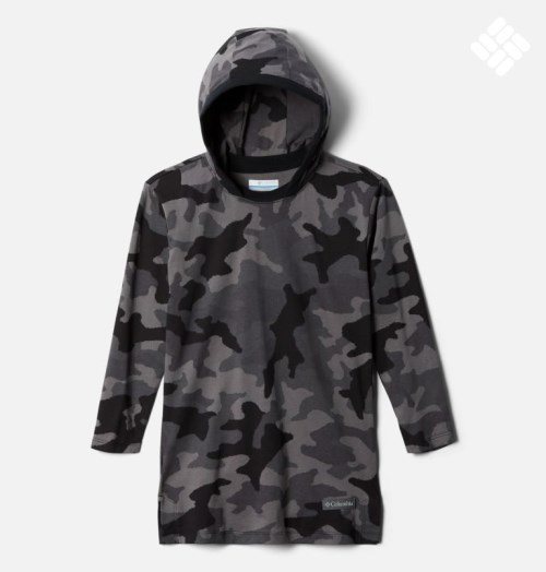 Kids' Columbia Lodge Printed Tunic Hoodie Camo | CA-P34L5