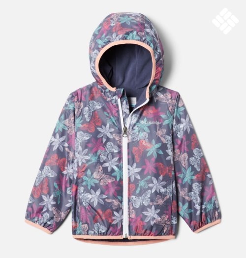 Kids' Columbia Mini Pixel Grabber II Wind Jackets Flower | CA-P0A31