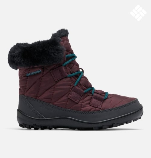 Kids' Columbia Minx Shorty Omni-Heat Waterproof Boots Burgundy | CA-TCA80