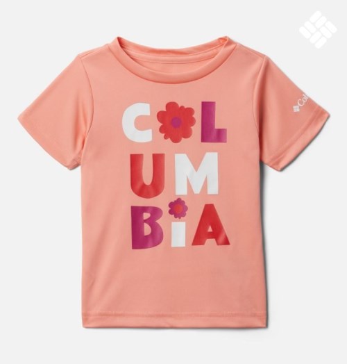 Kids' Columbia Mirror Creek Short Sleeve Graphic T Shirts Coral | CA-QC0L6