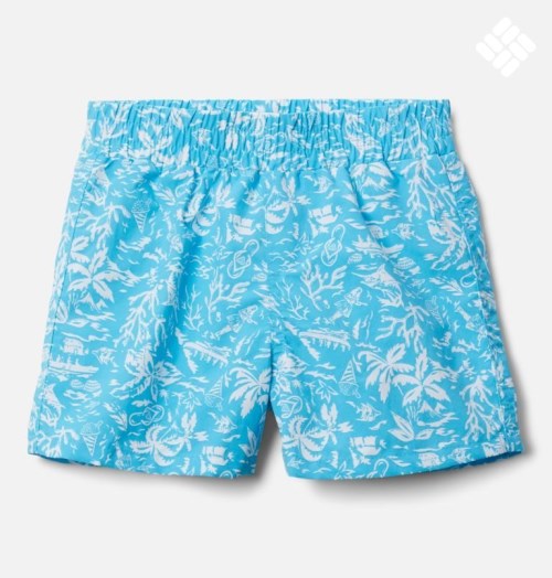 Kids' Columbia PFG Super Backcast Shorts Turquoise | CA-AA618