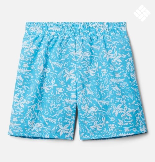 Kids' Columbia PFG Super Backcast Shorts Turquoise | CA-PL83C