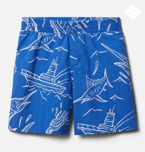 Kids' Columbia PFG Super Backcast Shorts Blue | CA-R5436