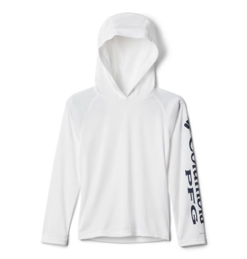 Kids' Columbia PFG Terminal Tackle Hoodie White | CA-M10C4