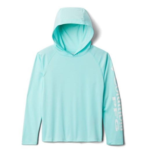 Kids' Columbia PFG Terminal Tackle Hoodie Turquoise | CA-SC836