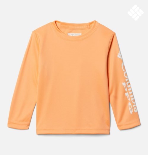 Kids' Columbia PFG Terminal Tackle Long Sleeve Sweatshirts Orange | CA-E6805