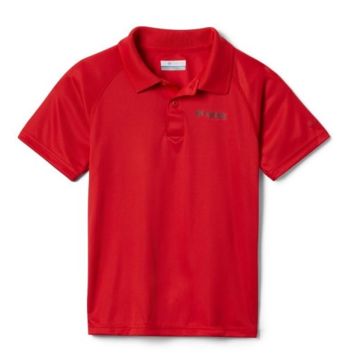 Kids' Columbia PFG Terminal Tackle Polo Shirts Red | CA-RA06L