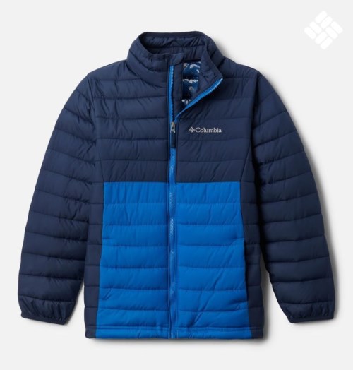 Kids' Columbia Powder Lite Jackets Navy | CA-QCL58