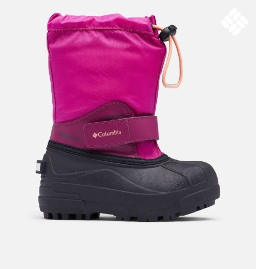 Kids' Columbia Powderbug Forty Snow Boots Fuchsia | CA-H8AL5