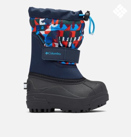 Kids' Columbia Powderbug Plus II Print Snow Boots Multicolor | CA-WL6CA