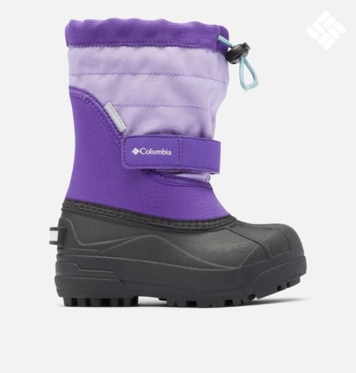 Kids' Columbia Powderbug Plus II Snow Boots Lavender | CA-E3A8L