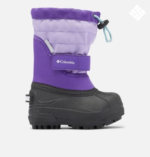 Kids' Columbia Powderbug Plus II Snow Boots Lavender | CA-U458A