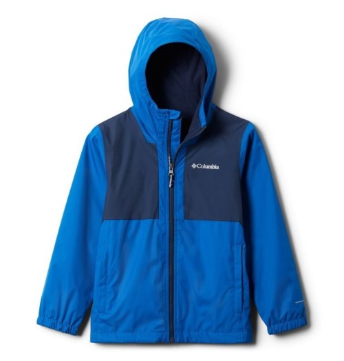 Kids' Columbia Rainy Trails Lined Fleece Jackets Blue | CA-C350C