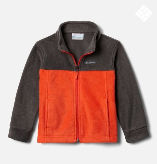 Kids' Columbia Steens Mountain II Fleece Jackets Dark Grey / Orange | CA-C85AL