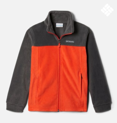 Kids' Columbia Steens Mountain II Fleece Jackets Dark Grey / Orange | CA-CL014