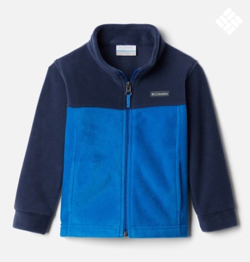 Kids' Columbia Steens Mountain II Fleece Jackets Blue / Navy | CA-FCA65