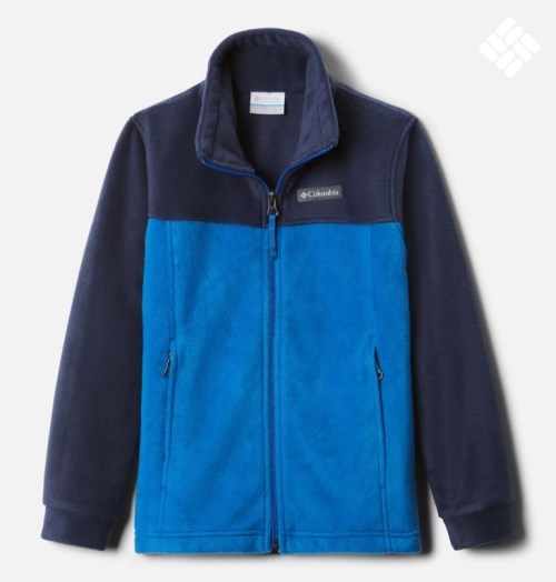 Kids' Columbia Steens Mountain II Fleece Jackets Blue / Navy | CA-Z4C0L