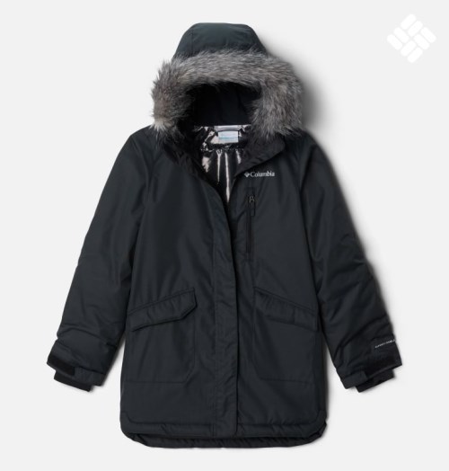 Kids' Columbia Suttle Mountain Long Insulated Jackets Black | CA-D615L