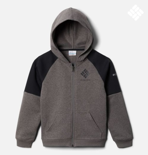 Kids' Columbia Trek Full Zip Hoodie Dark Grey | CA-Z041C