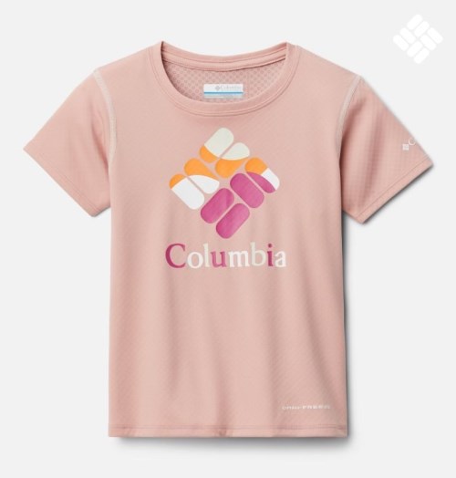 Kids' Columbia Zero Rules Short Sleeve Graphic T Shirts Pink | CA-IA08L