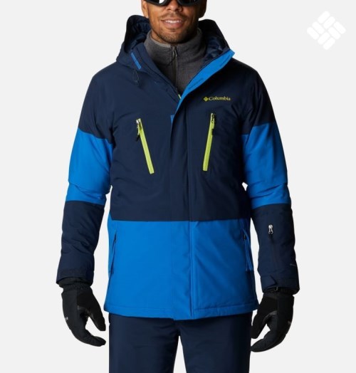 Men's Columbia Aerial Ascender Omni-Heat Infinity Insulated Jackets Navy | CA-N683L