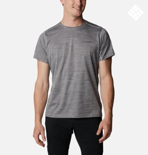 Men's Columbia Alpine Chill Zero Short Sleeve Crew T Shirts Grey | CA-DC658