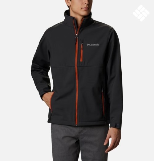 Men's Columbia Ascender Shell Jackets Black | CA-Z51A0