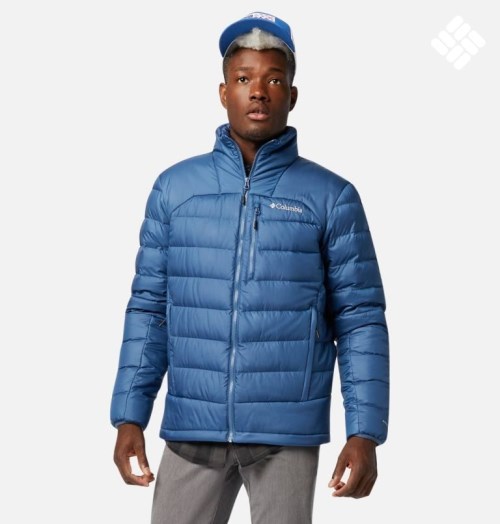 Men's Columbia Autumn Park Down Jackets Blue | CA-N0L83