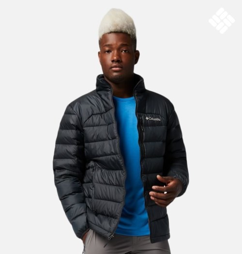 Men's Columbia Autumn Park Down Jackets Black | CA-R4L50