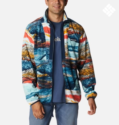 Men's Columbia Back Bowl Lightweight Fleece Jackets Multicolor | CA-B5A03