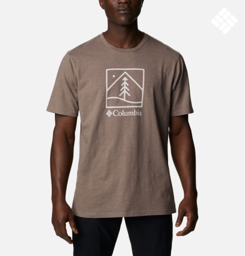 Men's Columbia Break It Down T Shirts Brown | CA-B1CA5