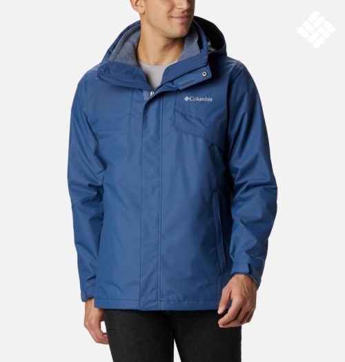 Men's Columbia Bugaboo II Interchange Fleece Jackets Blue | CA-W68AC