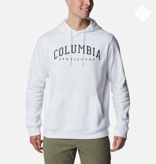 Men's Columbia CSC Basic Logo II Hoodie White | CA-FA348