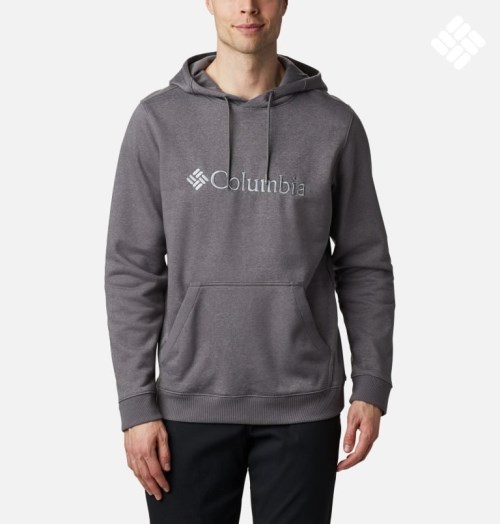 Men's Columbia CSC Basic Logo II Hoodie Dark Grey | CA-I038L