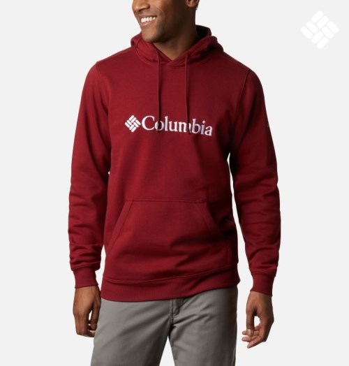 Men's Columbia CSC Basic Logo II Hoodie Red | CA-QA831