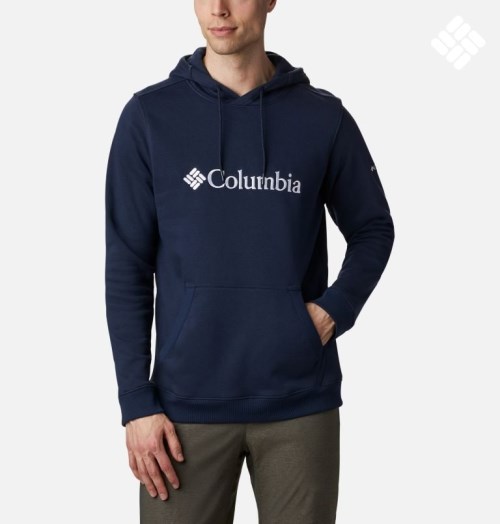 Men's Columbia CSC Basic Logo II Hoodie Navy | CA-UL865