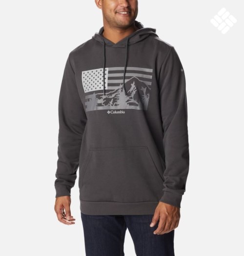 Men's Columbia CSC Country Logo Hoodie Dark Grey | CA-Z35C6